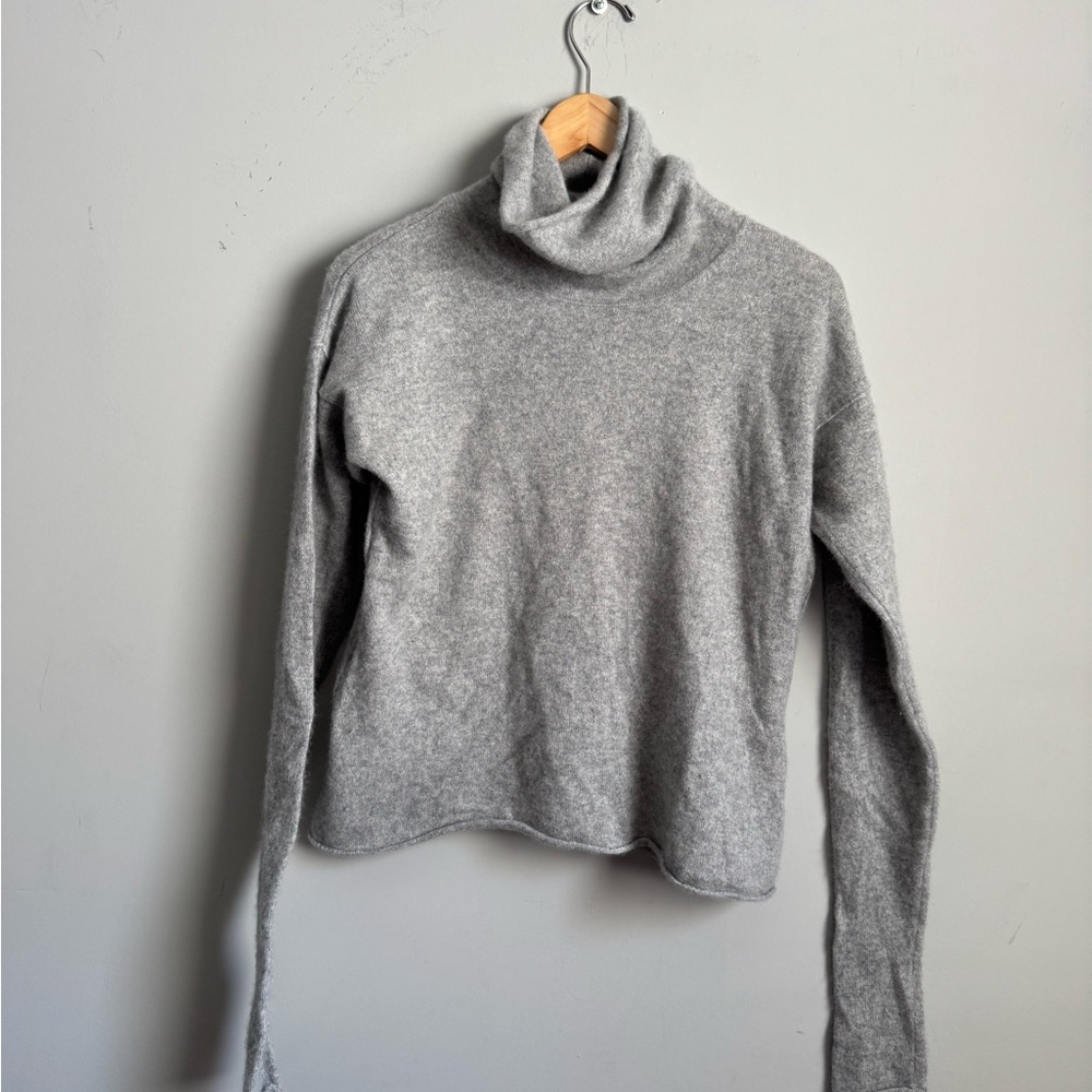 Free People Heather Gray Turtleneck Sweater